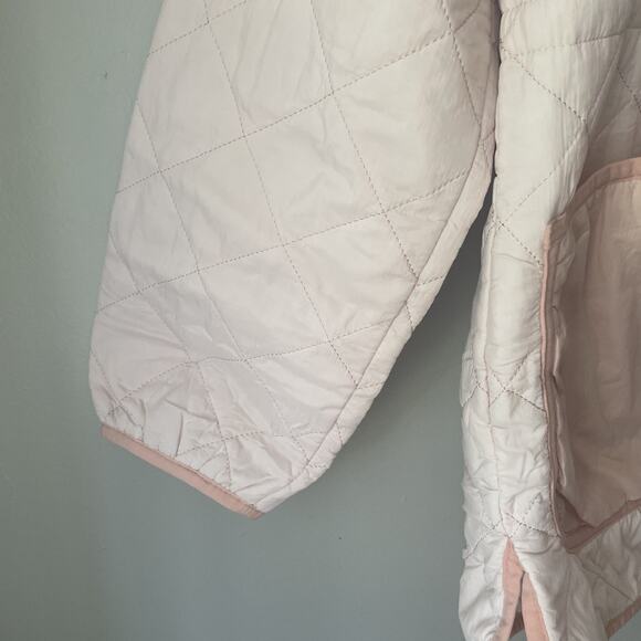 Free Assembly Women's Quilted‎ Cinched Waist Liner Jacket Mauve Chalk Size Med - Picture 10 of 16